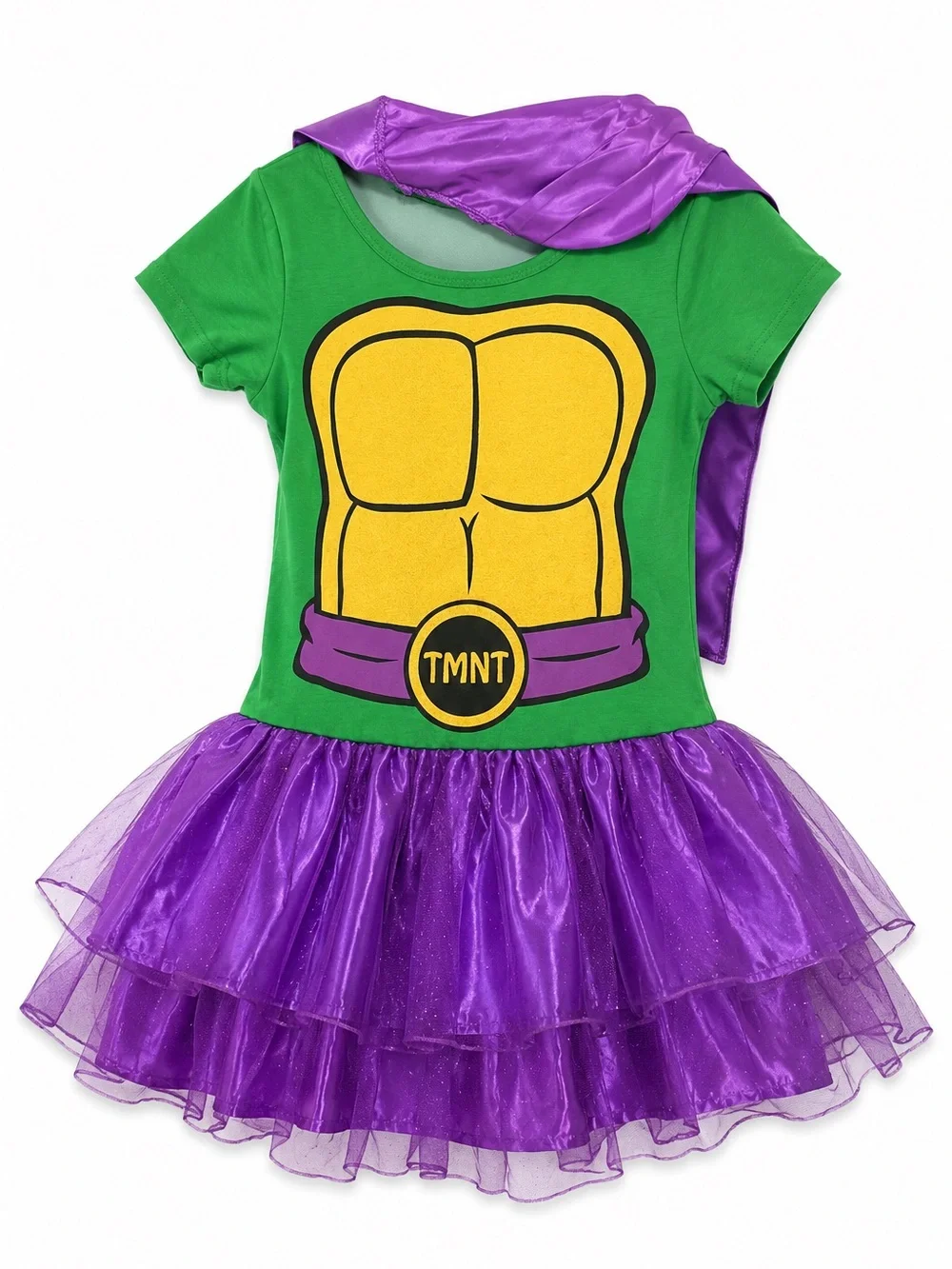 Teenage Mutant Ninja Turtles Donatello Costume Dress Girls Size 7/8 Nickelodeon